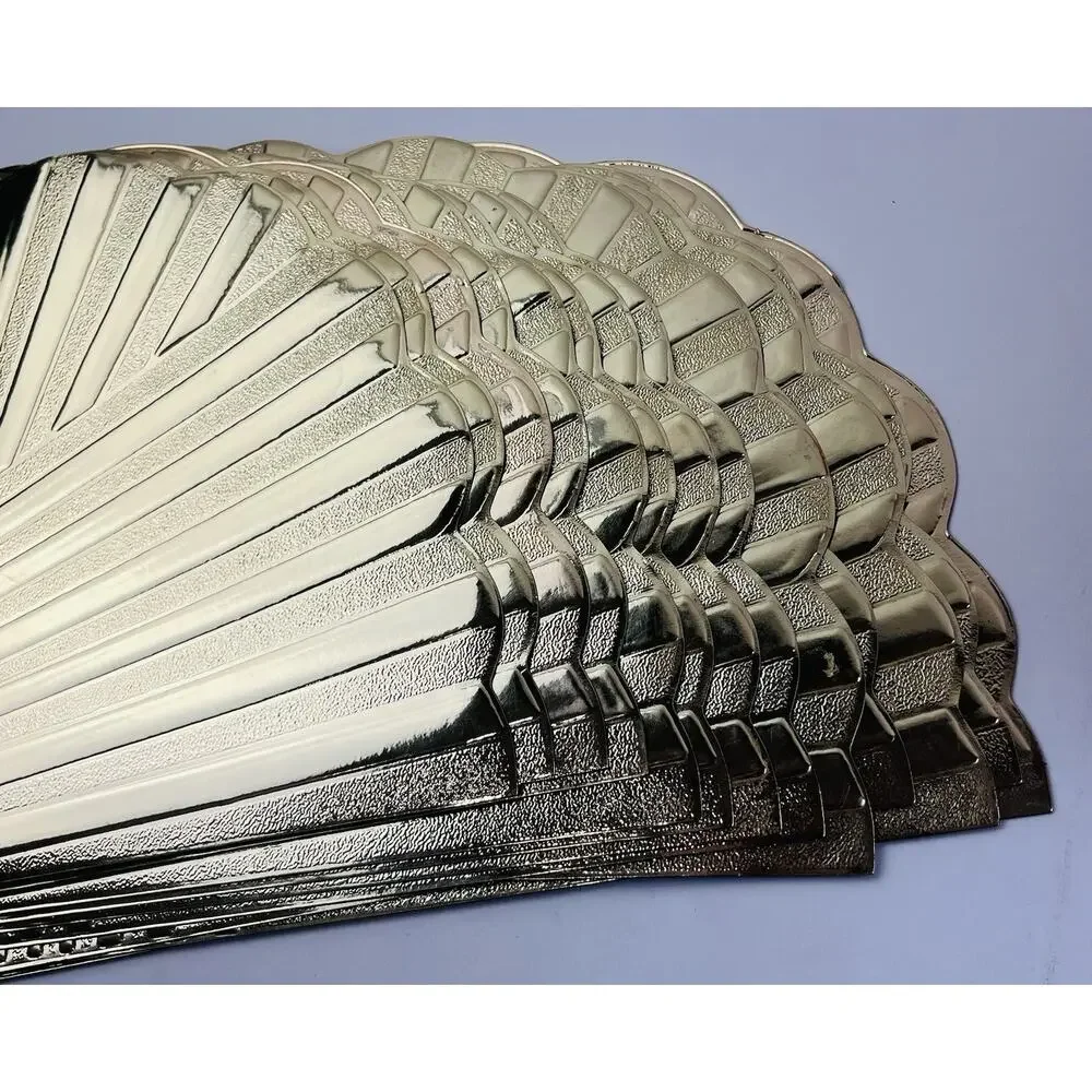 13 Vintage 80’s Art Deco Gold Dinner Placemats Retro Fan Shell Regency Party NYE